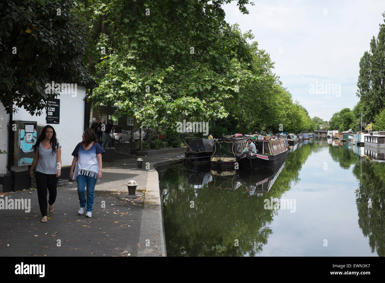 Grand Union Canal in London near Maida Vale Stock Photo