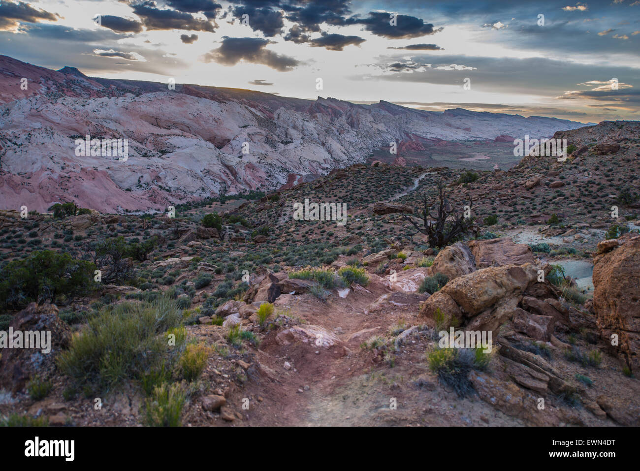 Brimhall Natural Bridge Trail Capitol Reef National Park Stock Photo