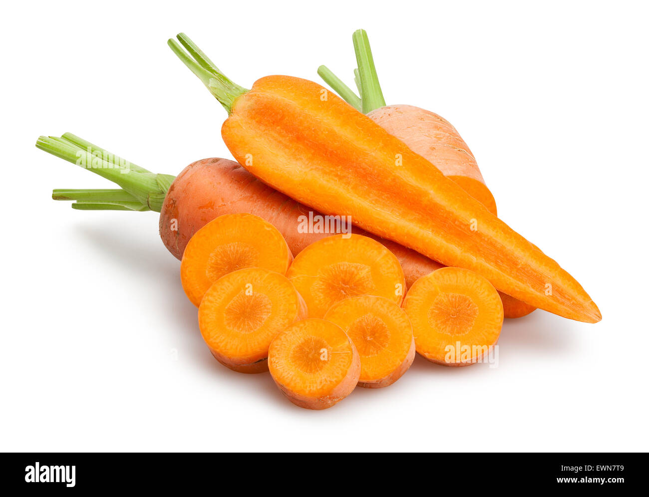 carrots isolated Stock Photo