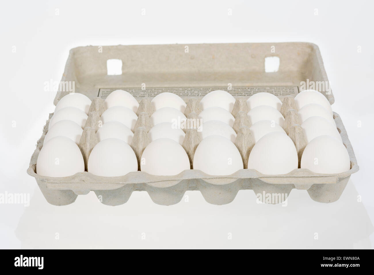 Carton of fresh perfect eggs Stock Photo