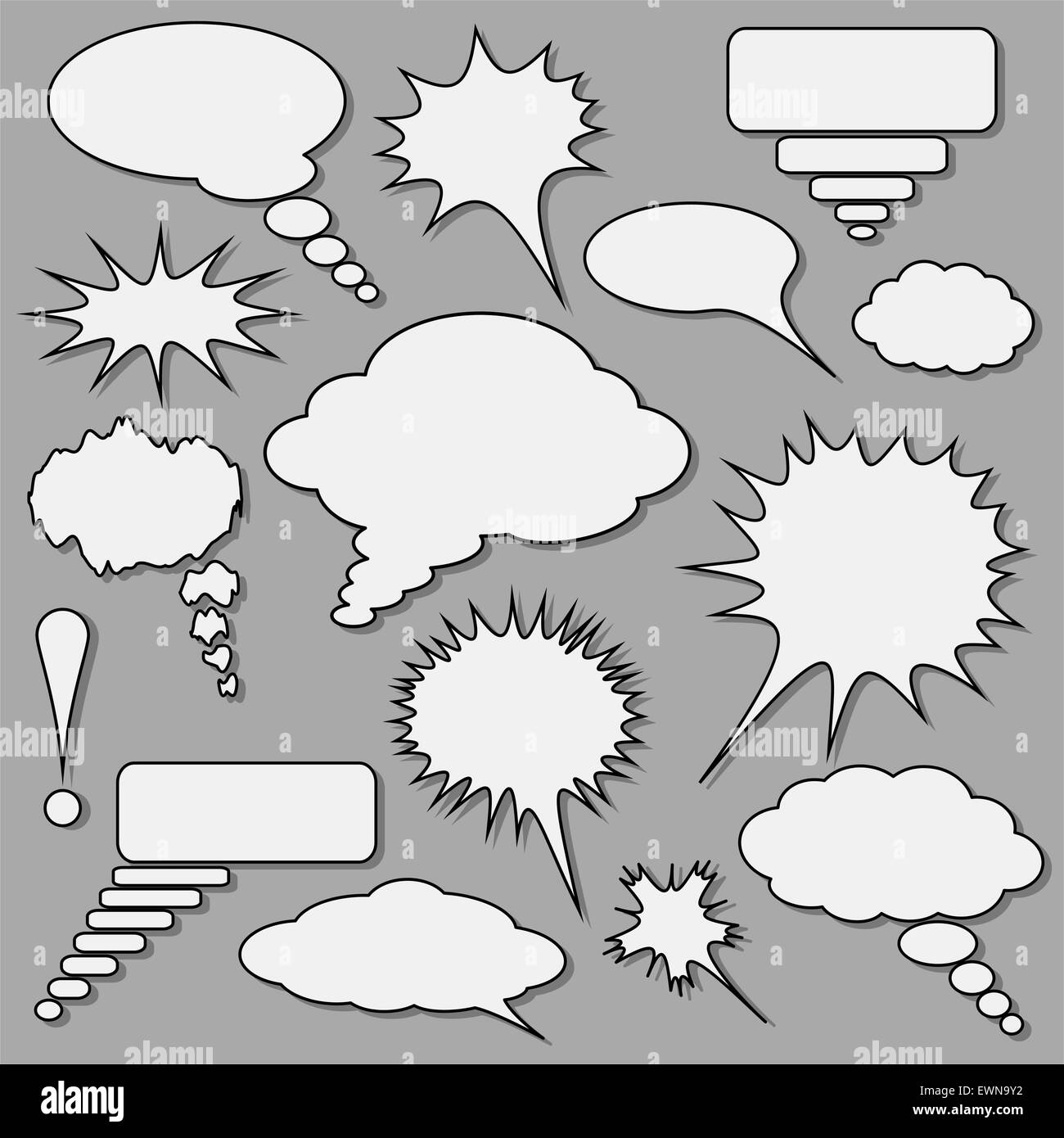 Speech bubbles retro Stock Vector Images Alamy