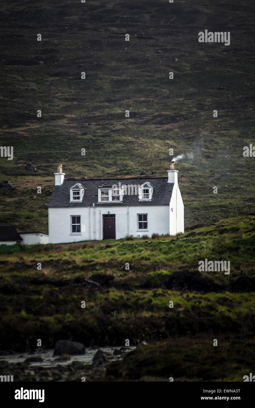 Lonely house on the isle of skye, Scotland UK Europe Stock Photo - Alamy