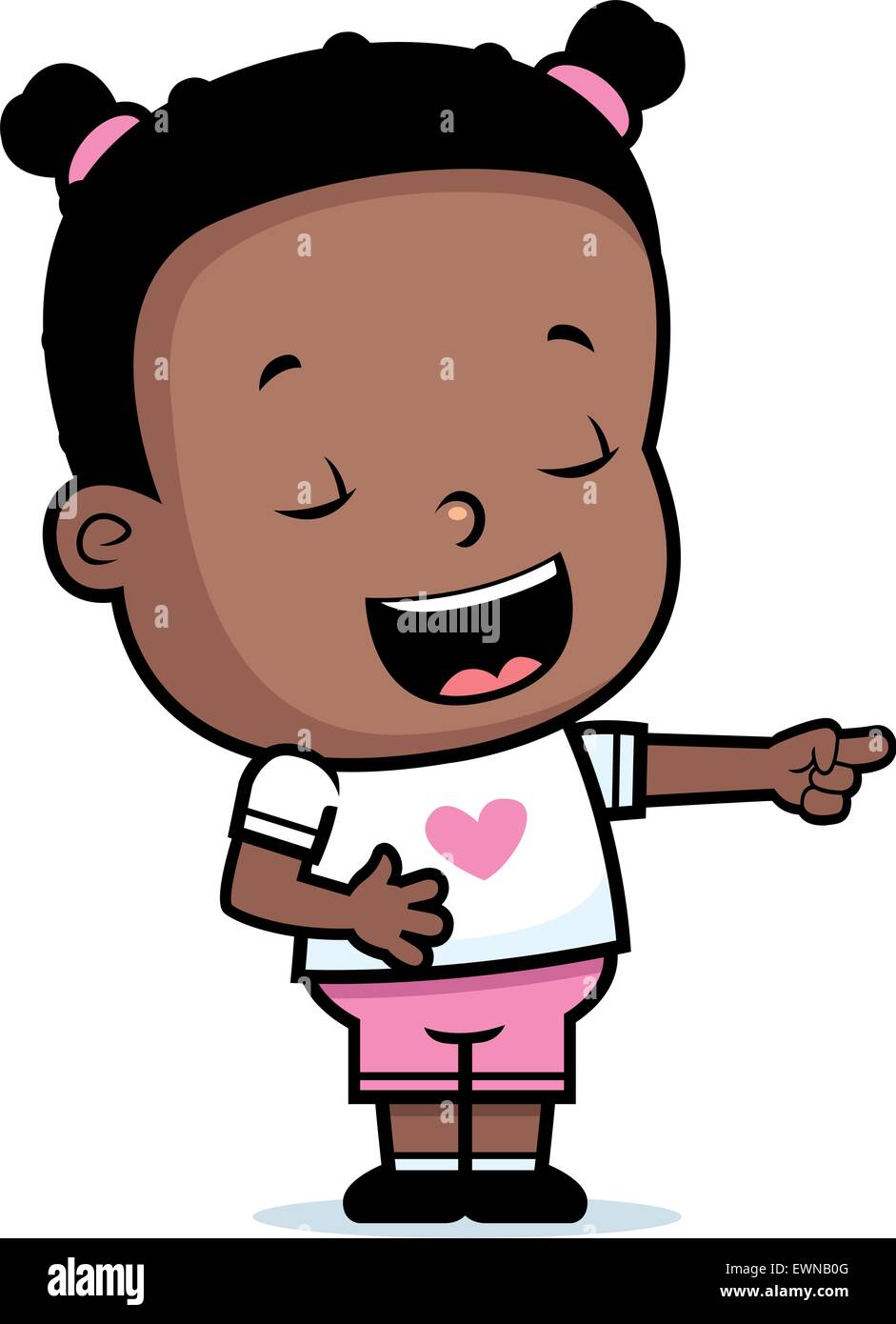 A happy cartoon girl laughing and smiling Stock Vector Image & Art - Alamy
