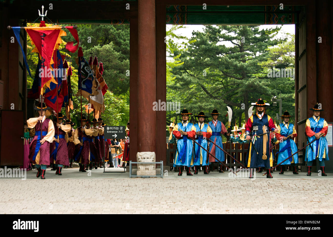SEOUL, KOREA MAY 17, 2015 Hyangwonjeong Pavilion at Gyeongbokgung