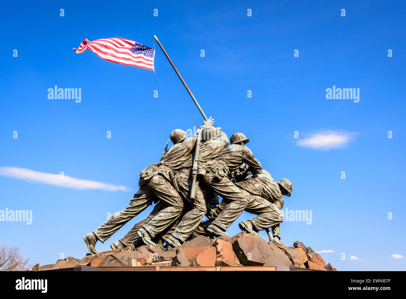 Marine Corps War Memorial in Washington DC, USA. Stock Photo