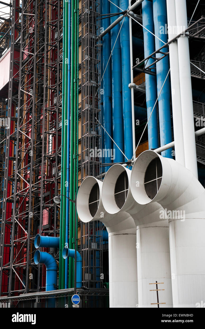 Airing Ventilation Centre Pompidou Paris Ile de France France  Europe Stock Photo