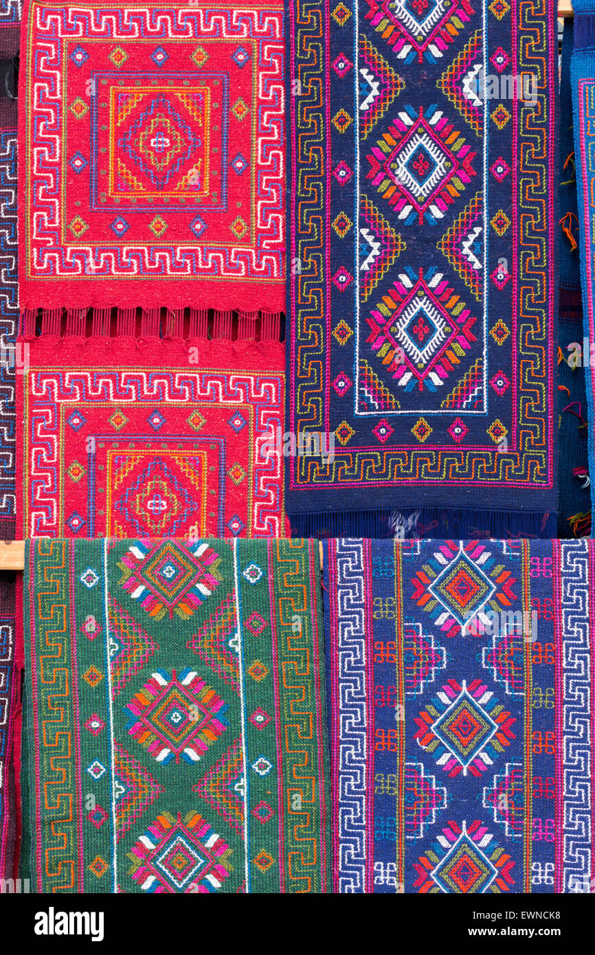 Handwoven textiles, Bumthang, Bhutan Stock Photo - Alamy