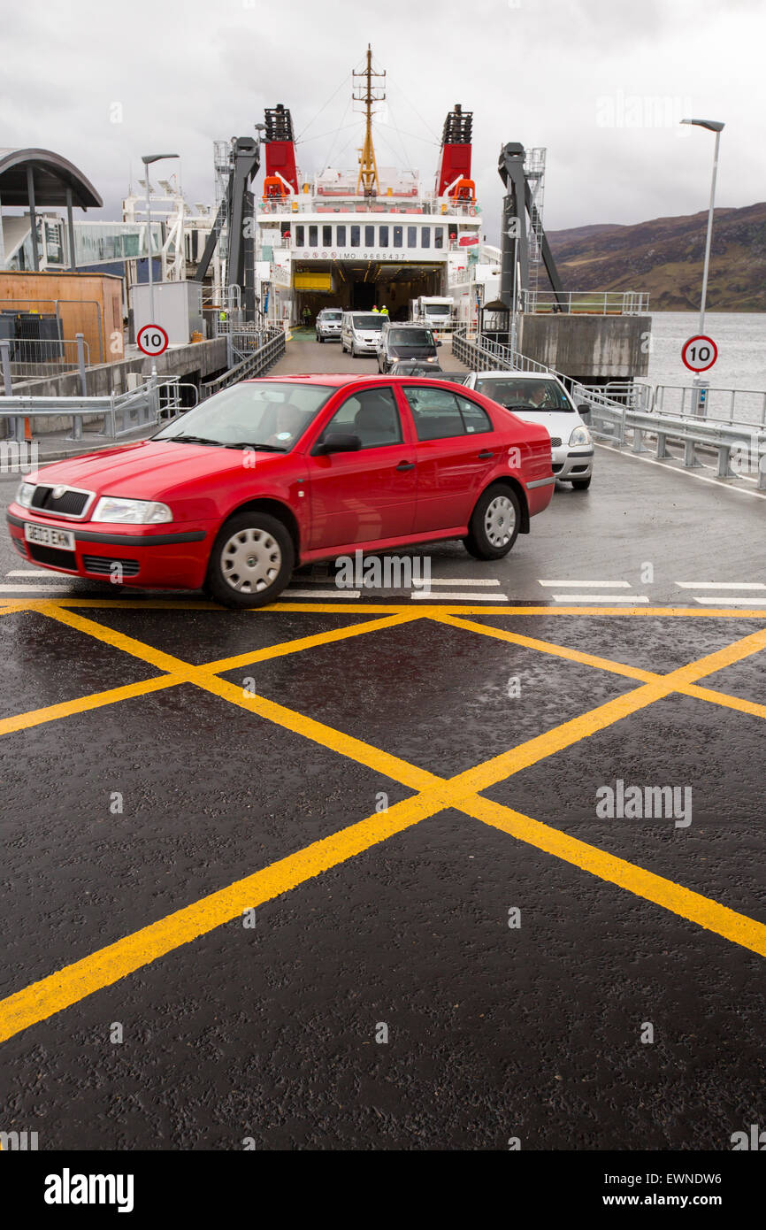 The Ferry to Stornoway in Ullapool harbour, Scotland, UK Stock Photo