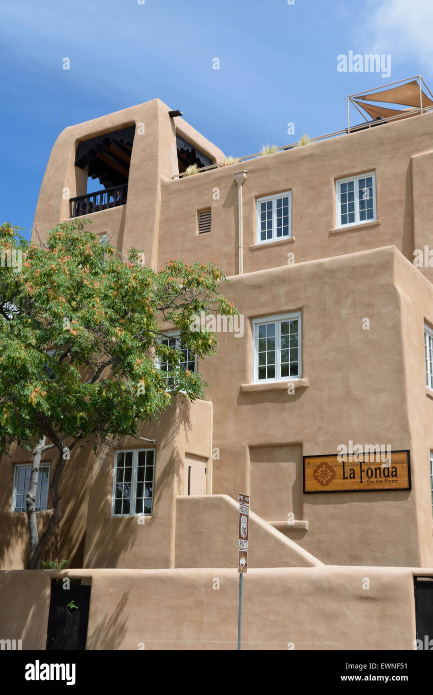 La Fonda Hotel on the plaza Santa Fe New Mexico USA Stock Photo - Alamy