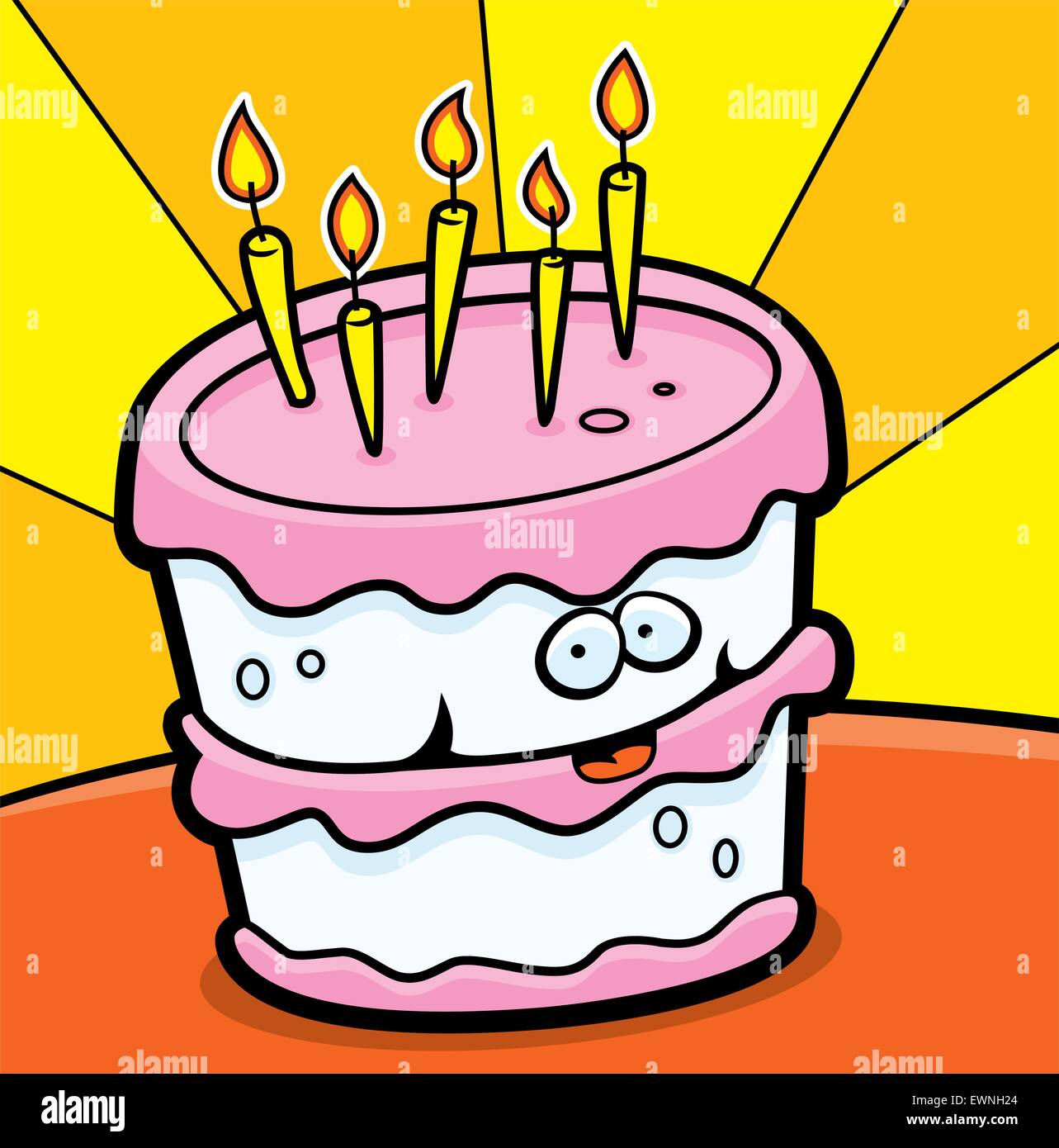 Happy Birthday Cake With Candles Animation