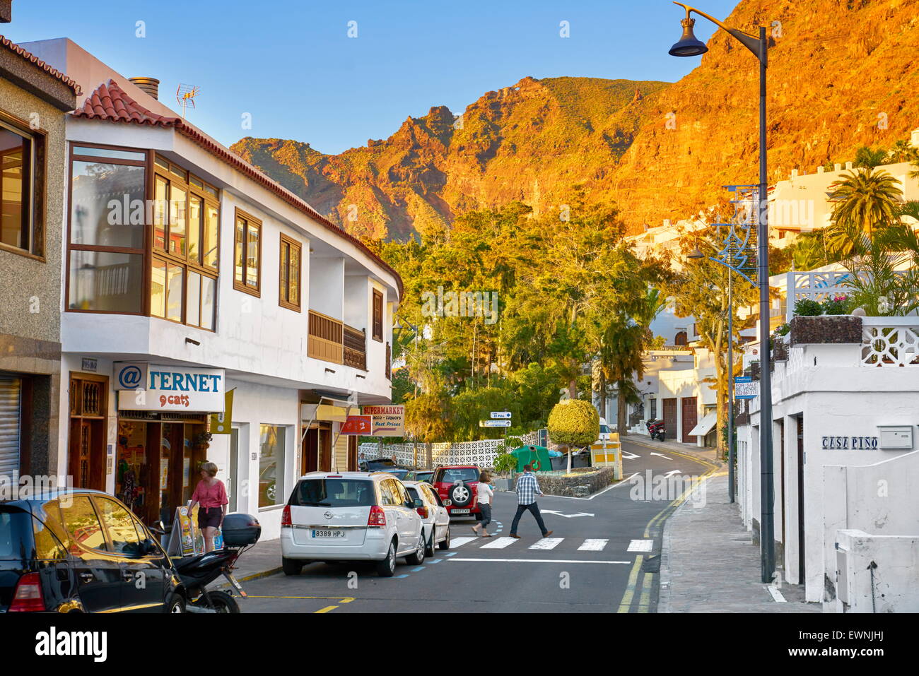 Los Gigantes street, Tenerife, Canary Islands, Spain Stock Photo