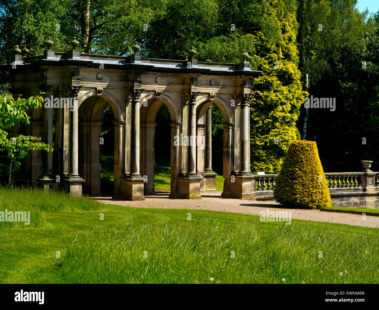 The Loggia in the Italian Garden at Trentham Gardens Stoke on Trent Staffordshire England UK Stock Photo