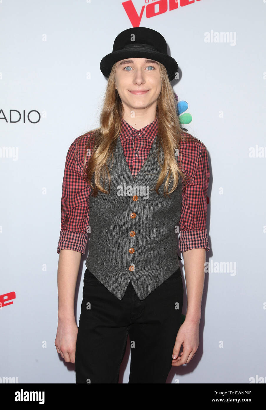 NBC's 'The Voice' Season 8 at Pacific Design Center - Red Carpet Arrivals  Featuring: Sawyer Fredericks Where: West Hollywood, California, United States When: 23 Apr 2015 Stock Photo