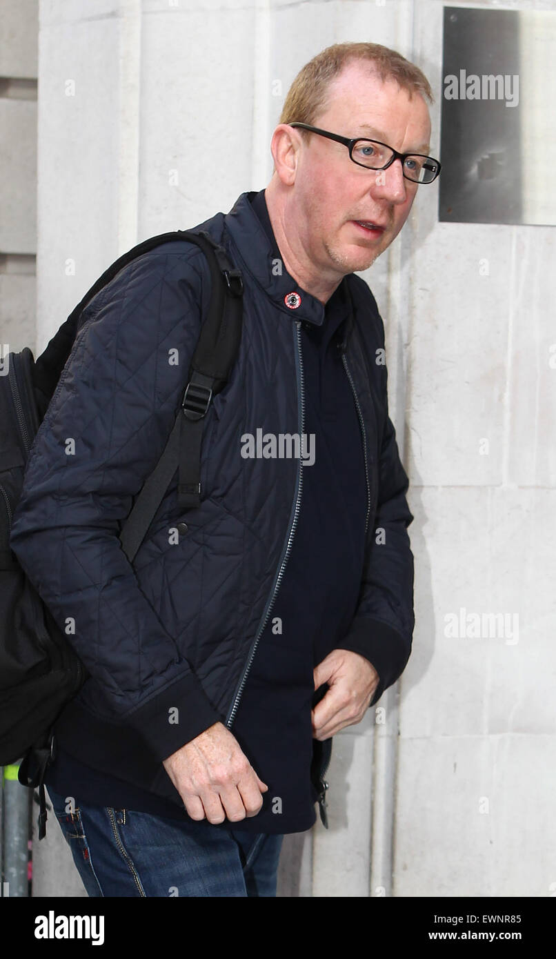 Celebrities at Radio 2 for The Chris Evans Breakfast Show  Featuring: Blur, Dave Rowntree Where: London, United Kingdom When: 24 Apr 2015 Stock Photo