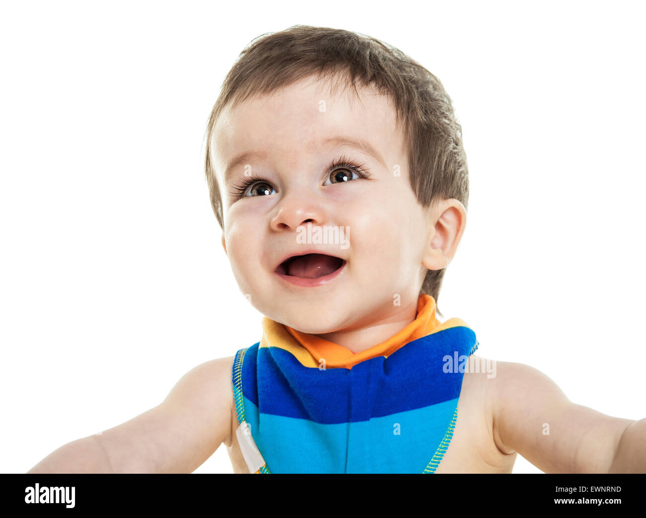 Studio Portrait Of Baby Boy Stock Photo