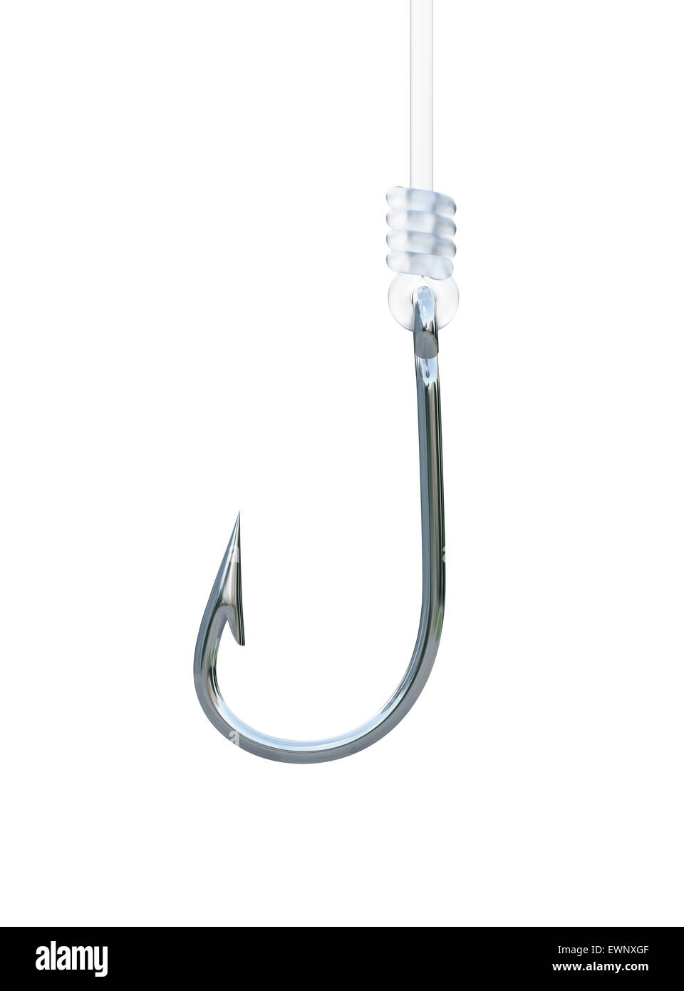 Fishing hook and line Cut Out Stock Images & Pictures - Alamy