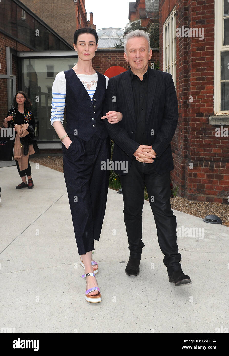 Jean Paul Gaultier and Erin O'Connor arrive at the Vogue Festival 2015  event 'Jean Paul Gaultier: A Life Less Ordinary' Featuring: Erin O'Connor, Jean  Paul Gaultier Where: London, United Kingdom When: 25