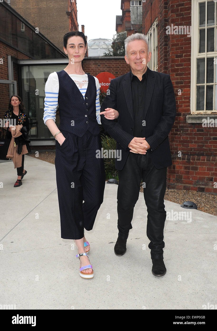 Jean Paul Gaultier and Erin O'Connor arrive at the Vogue Festival 2015  event 'Jean Paul Gaultier: A Life Less Ordinary' Featuring: Erin O'Connor, Jean  Paul Gaultier Where: London, United Kingdom When: 25