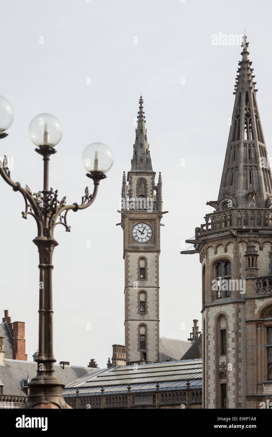 Old Post Office tower, Ghent, Belgium Stock Photo Alamy
