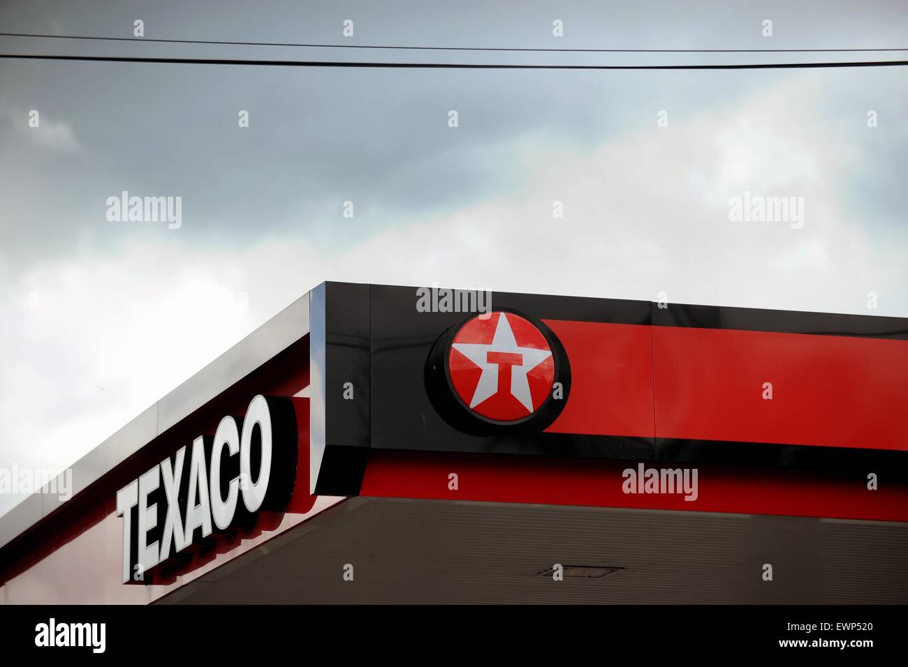 A Texaco Garage Selling Petrol And Diesel Fuel Oil Prices Have