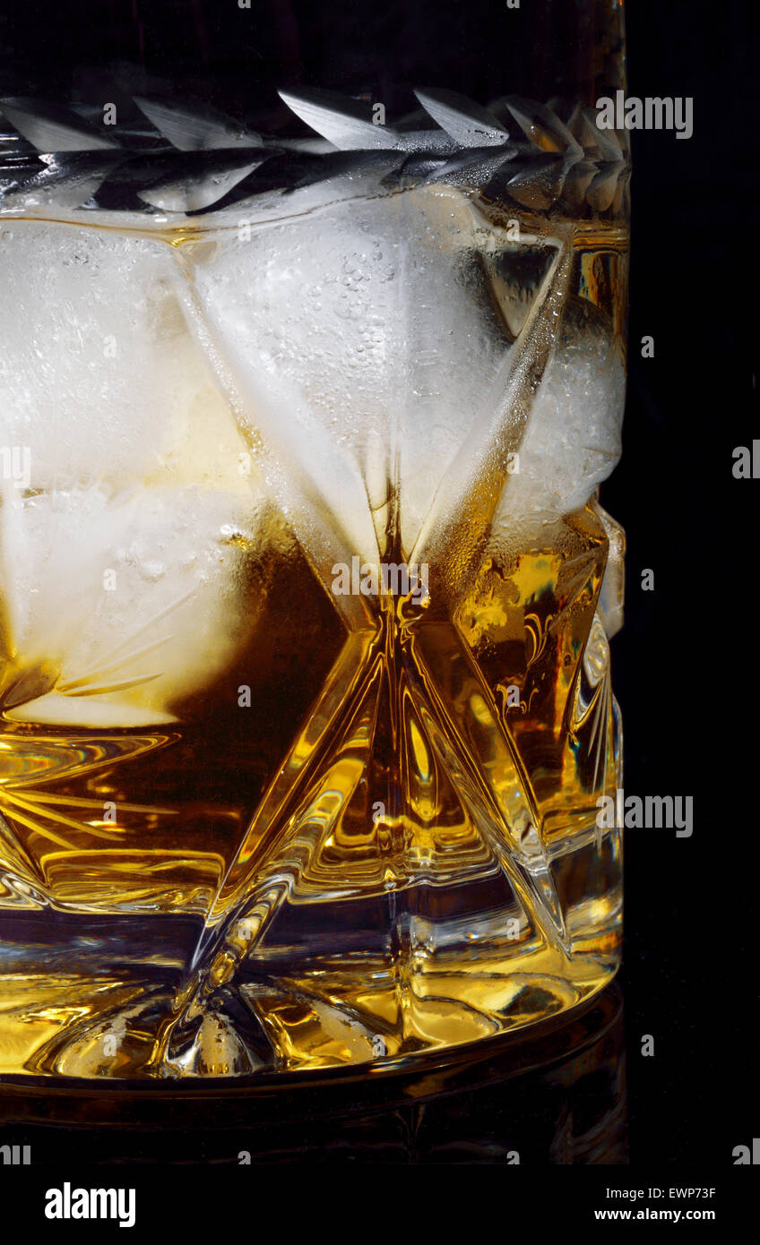 Whiskey on the rocks Stock Photo Alamy