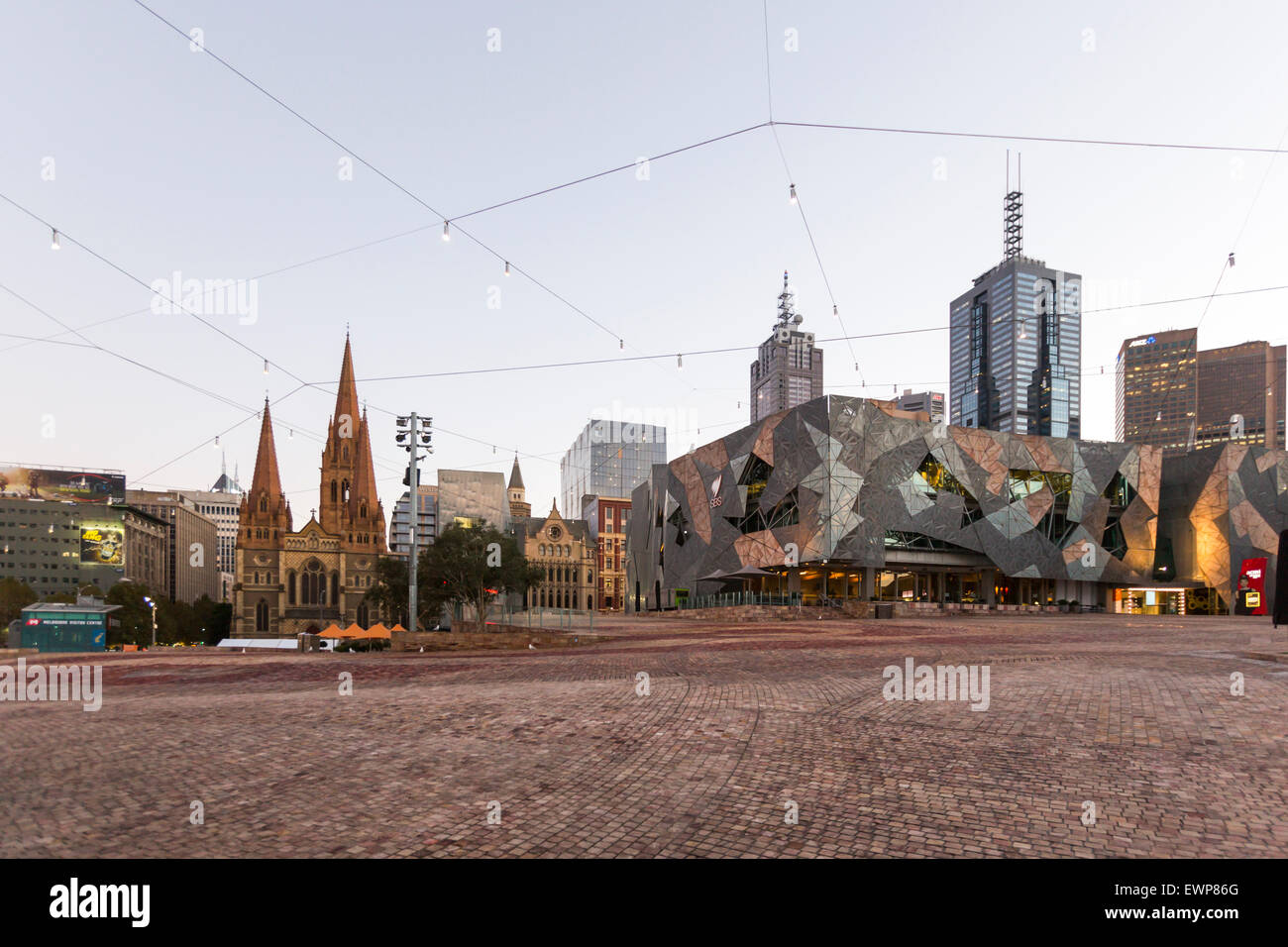 Federation Square, Melbourne, Australia Stock Photo