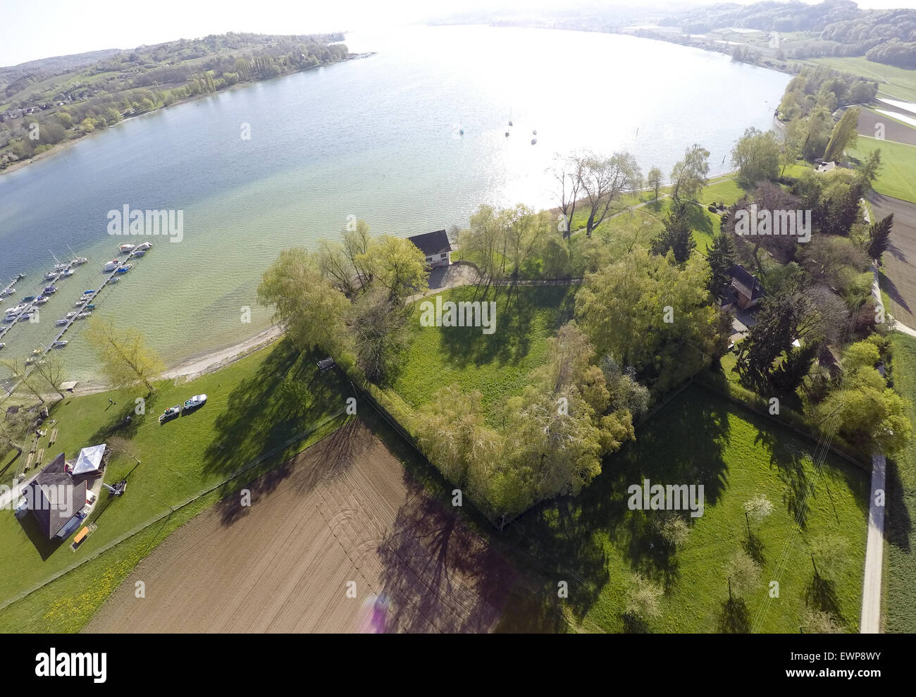 aerial view of sebastian vettel's new boat house. the f1