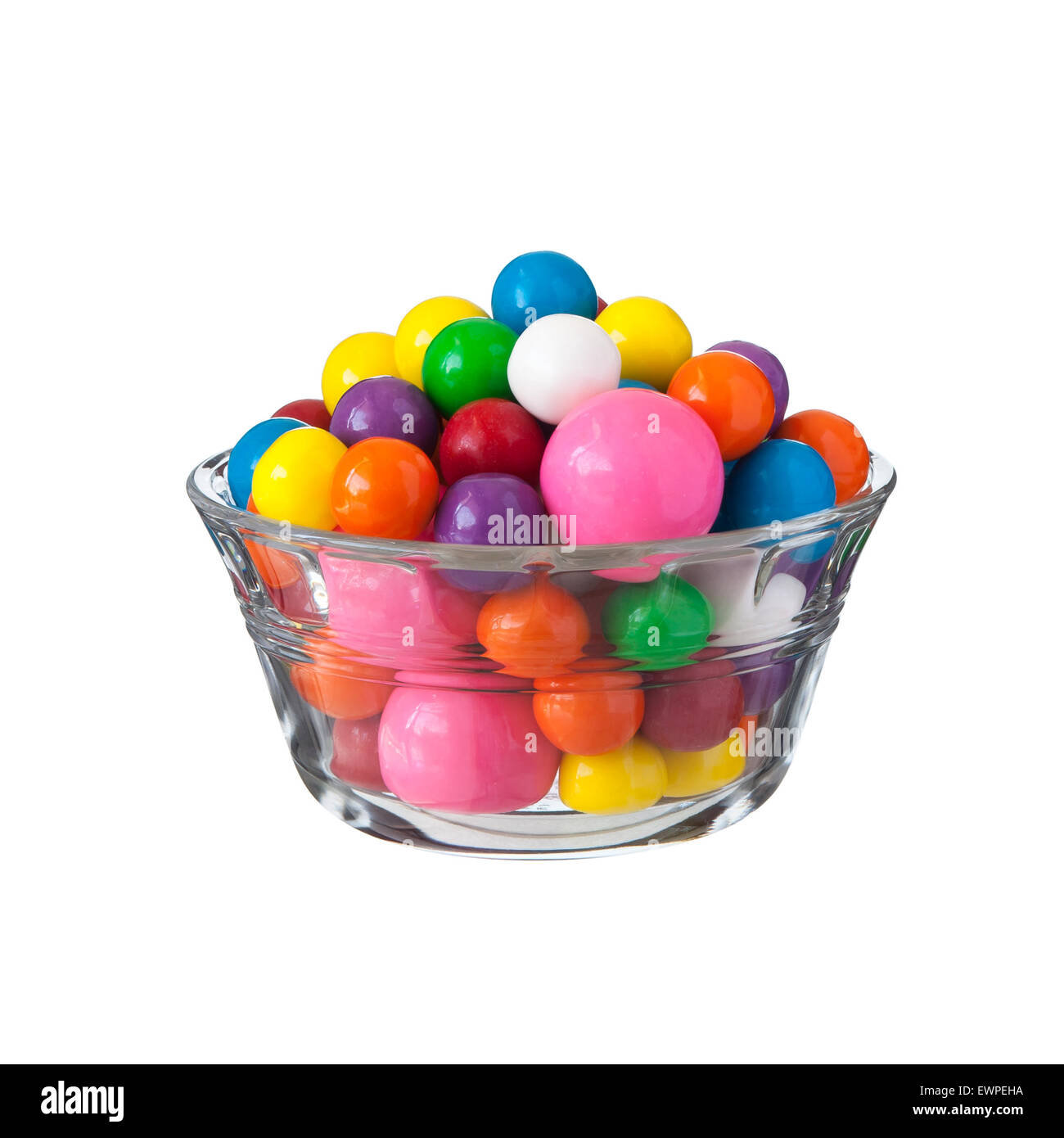 Multicolored gum balls bubble gums, close up Stock Photo