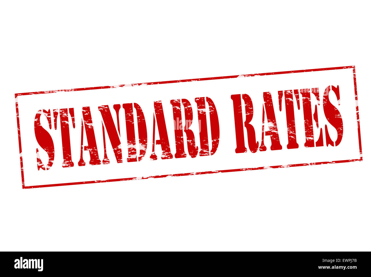 Rubber stamp with text standard rates inside, illustration Stock Photo