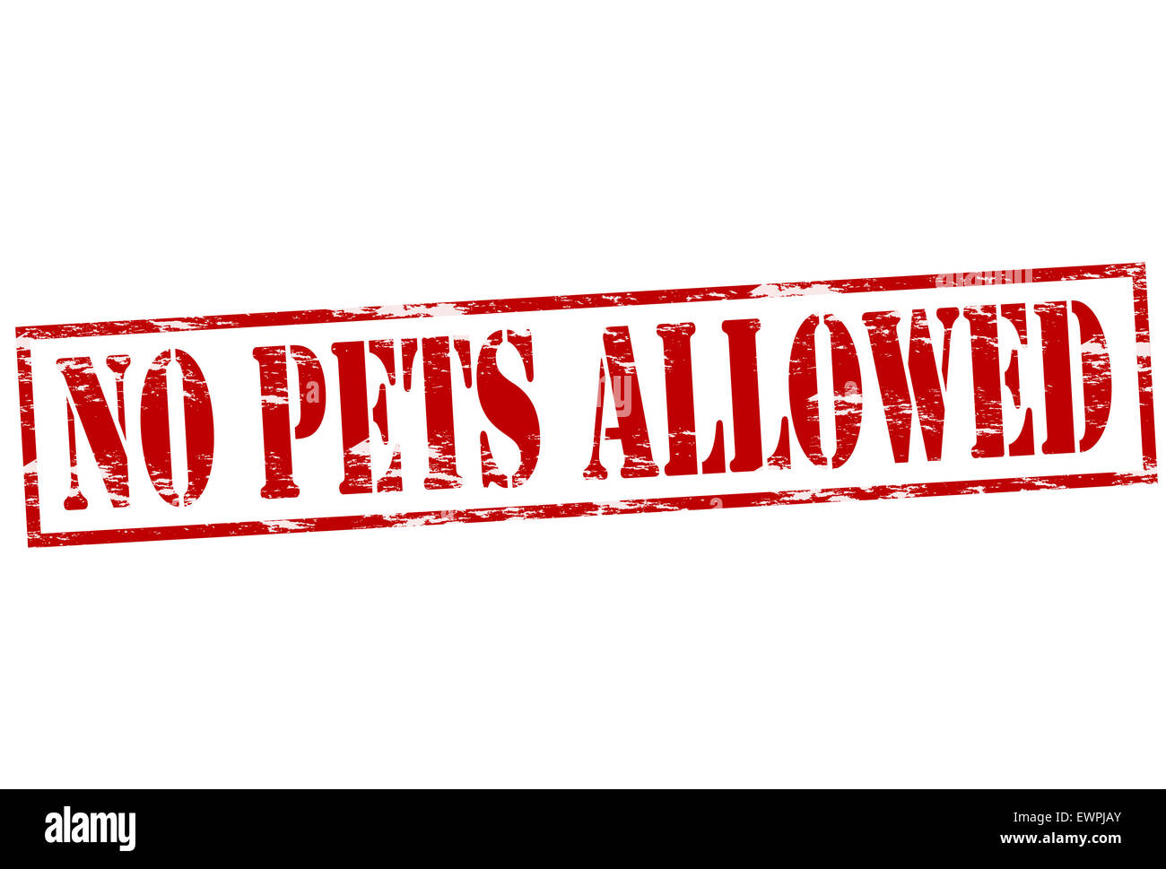 Rubber stamp with text no pets allowed inside, illustration Stock Photo
