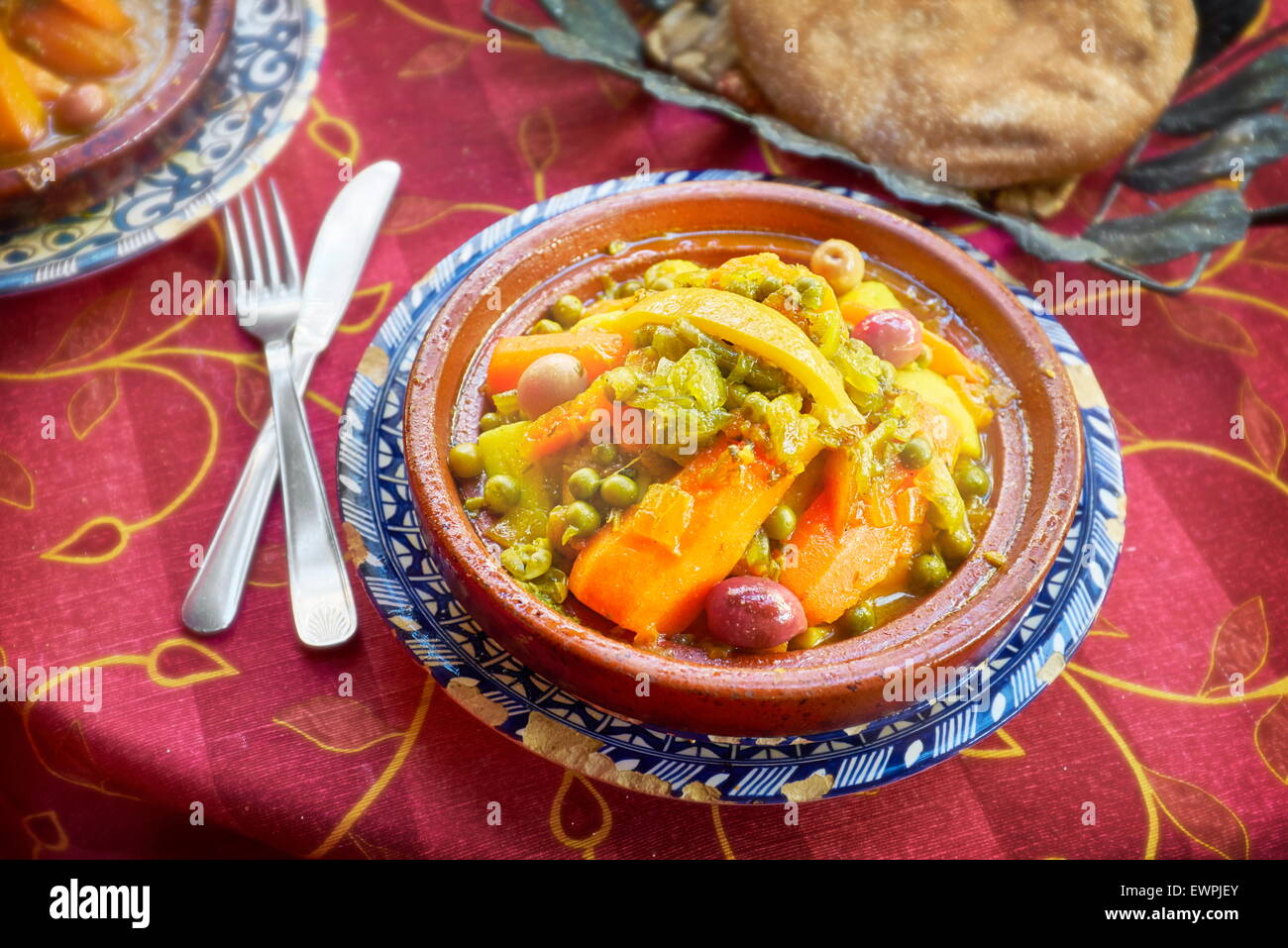 Traditional moroccan dish tajine. Morocco Stock Photo Alamy