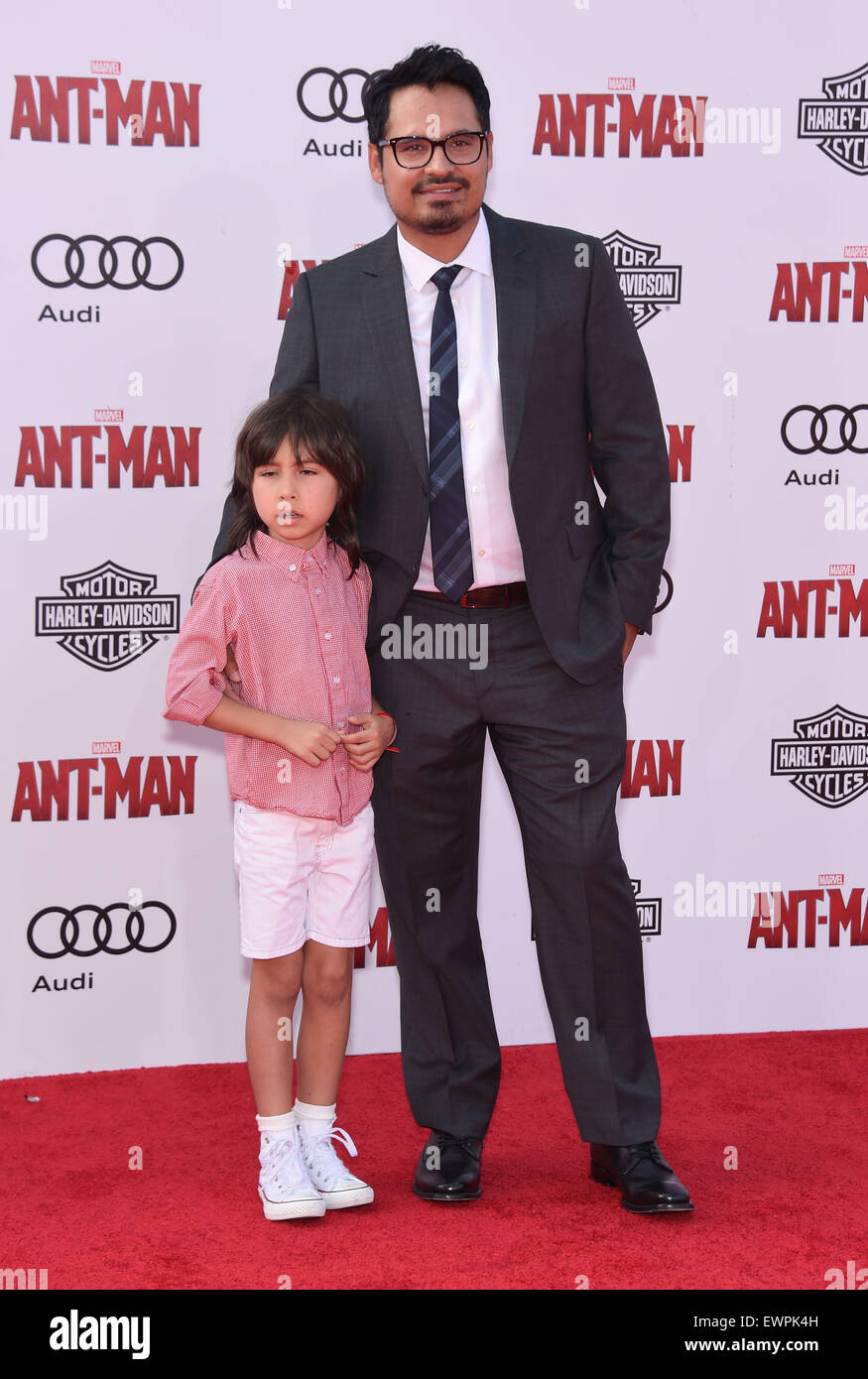 Hollywood, California, USA. 29th June, 2015. Michael Pena arrives for the premiere of the film 'Ant-Man' at the Dolby theater. Credit:  Lisa O'Connor/ZUMA Wire/Alamy Live News Stock Photo