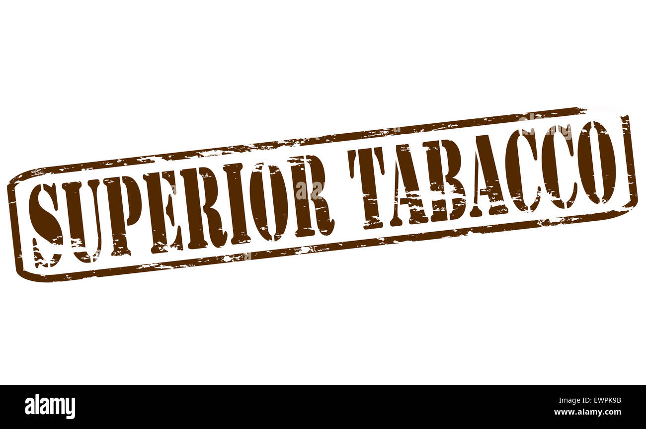 Rubber stamp with text superior tabacco inside, illustration Stock Photo