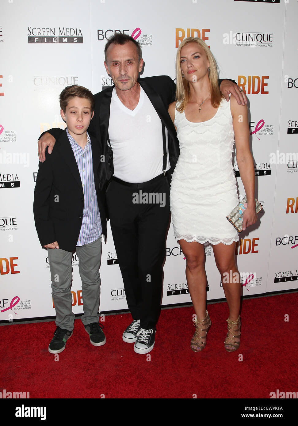 Ride Los Angeles Premiere  Featuring: Robert Knepper, Nadine Kary, Benjamin Knepper Where: Hollywood, California, United States When: 29 Apr 2015 Stock Photo