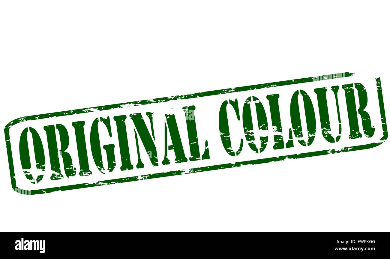 Rubber stamp with text original colour inside, illustration Stock Photo