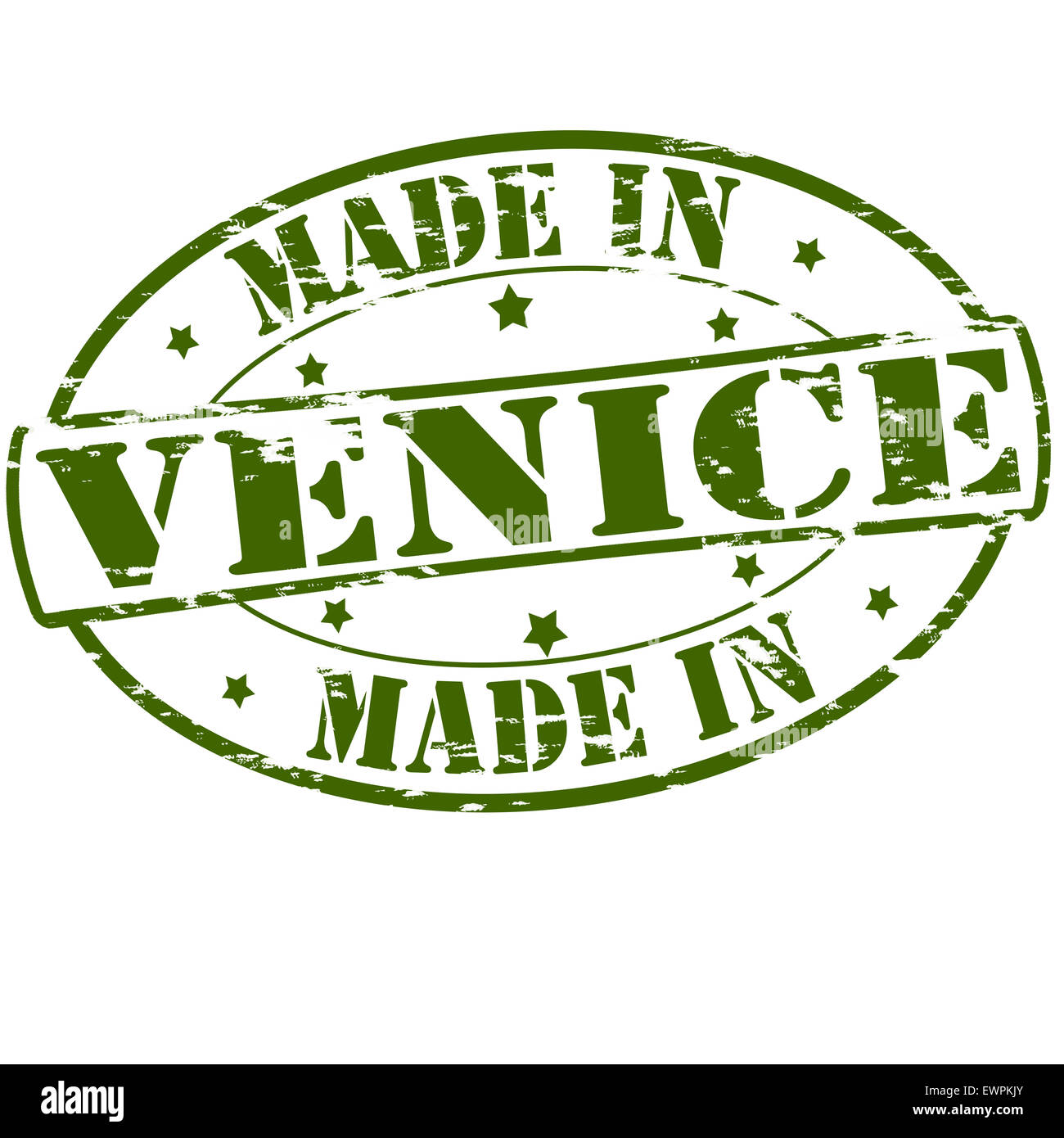 Rubber stamp with text made in Venice inside, illustration Stock Photo