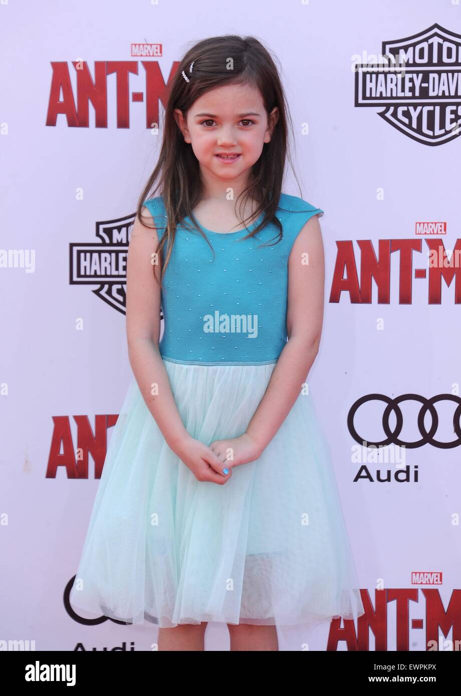 Los Angeles, CA, USA. 29th June, 2015. Abby Ryder Fortson at arrivals ...
