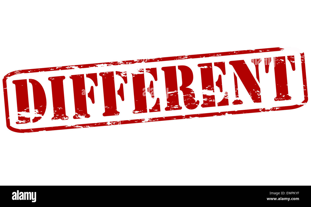 Rubber stamp with word different inside, illustration Stock Photo Alamy