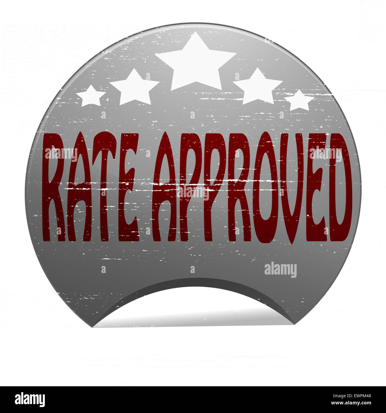 Rubber stamp with text rate approved inside, illustration Stock Photo