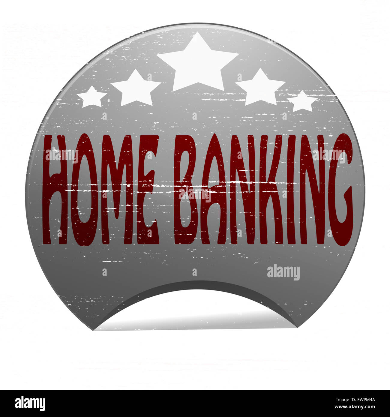 Rubber stamp with text home banking inside, illustration Stock Photo