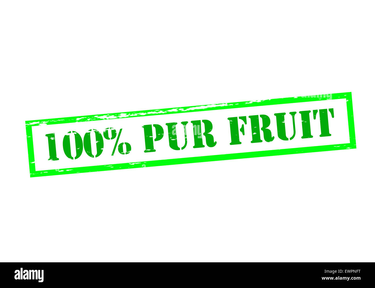 Rubber stamp with text one hundred percent pur fruit inside, illustration Stock Photo