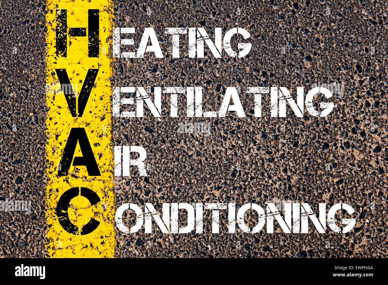 Concept image of Business Acronym HVAC as Heating Ventilating Air