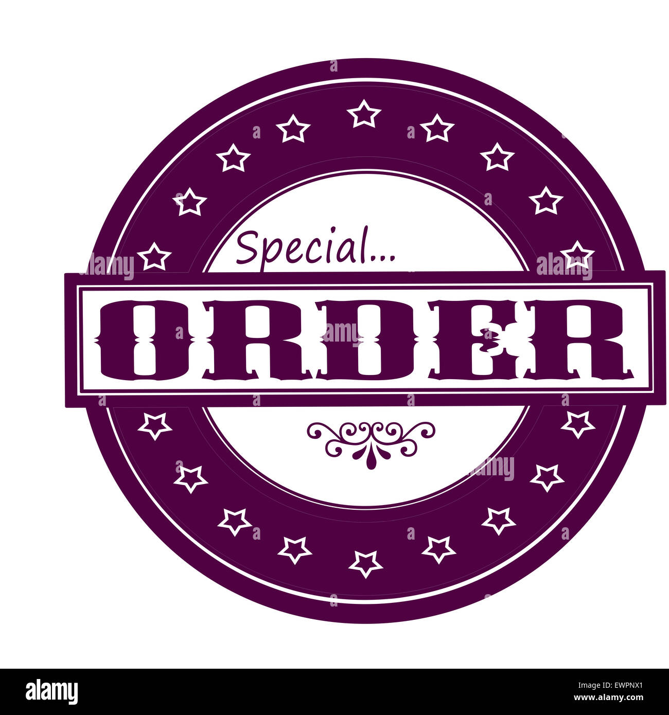 Rubber stamps with text special order inside, illustration Stock Photo