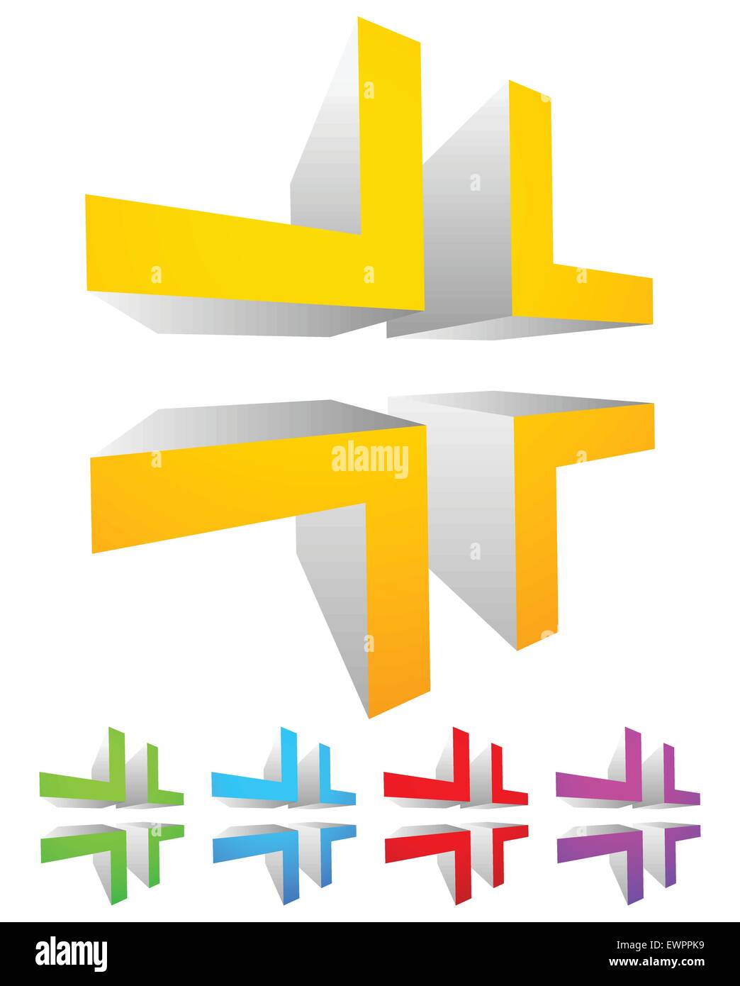 Abstract cross-hair, reticle graphics. Generic 3d icon, design element ...
