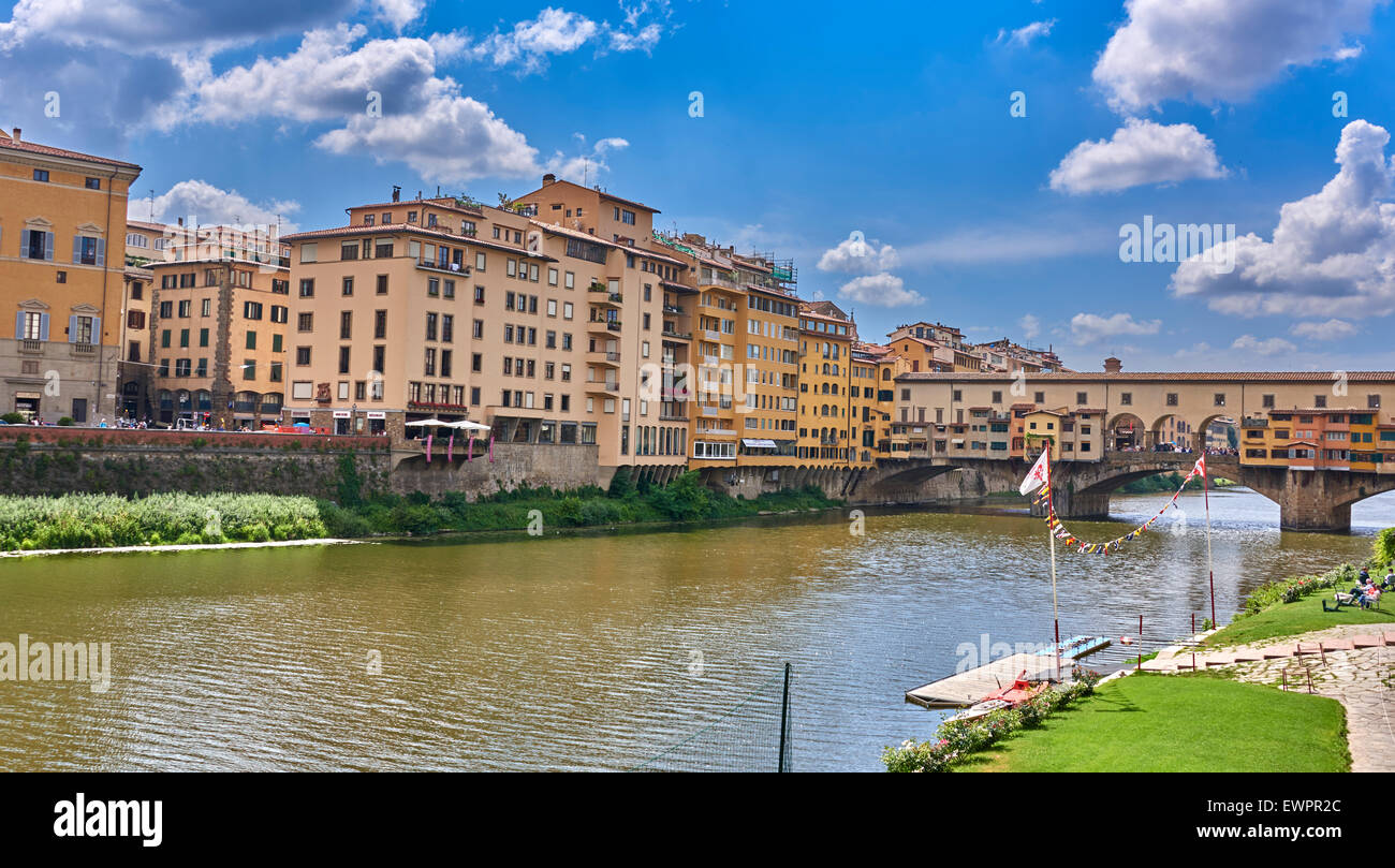 The Ponte Vecchio is a Medieval stone closed-spandrel segmental arch ...