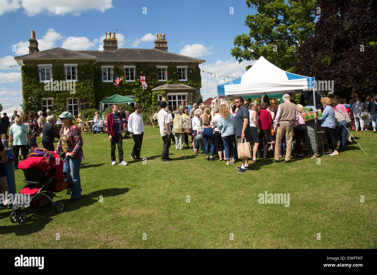 Village summer fete, Bredfield, Suffolk, England, UK Stock Photo