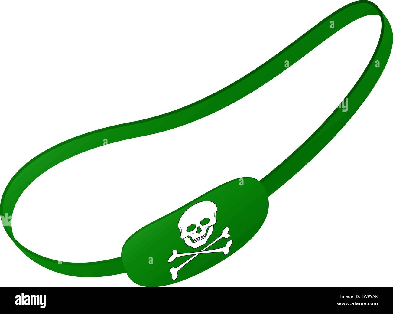 Green eye patch with skull symbol Stock Vector Image & Art Alamy