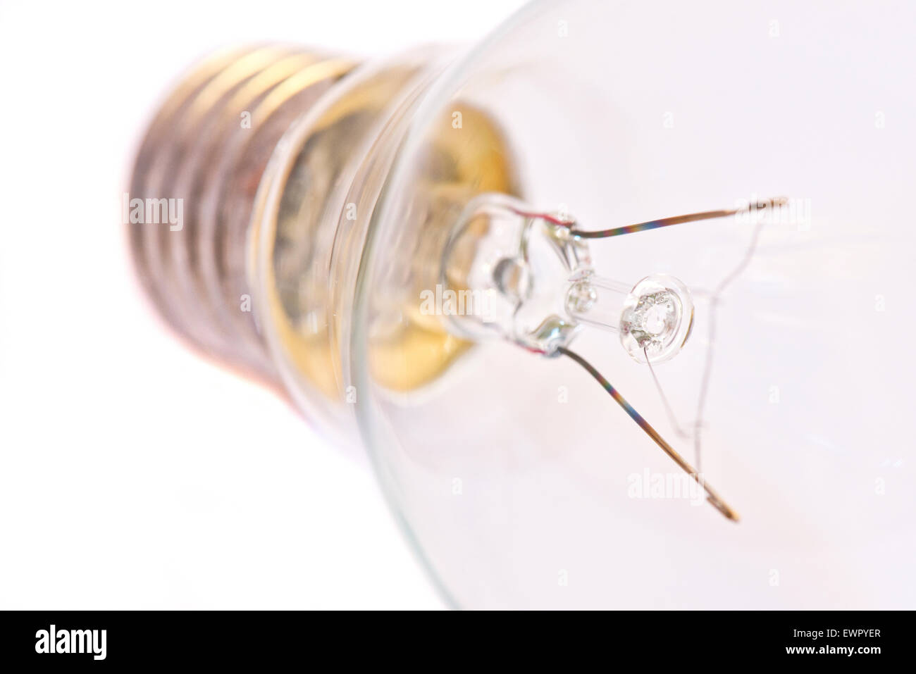 Closeup of a light bulb with a white background Stock Photo - Alamy