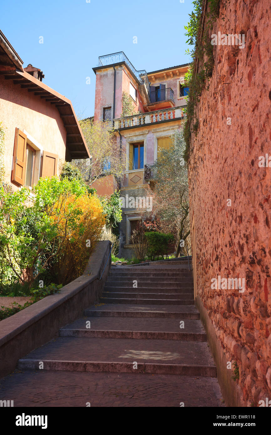 A flight of steps in Verona city, Italy Stock Photo