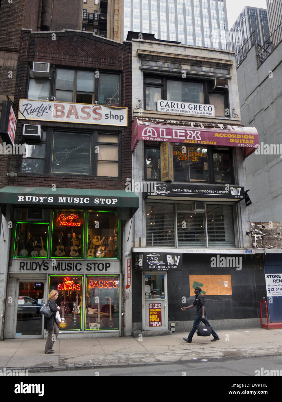 Music stores in midtown Manhattan, New York Stock Photo Alamy